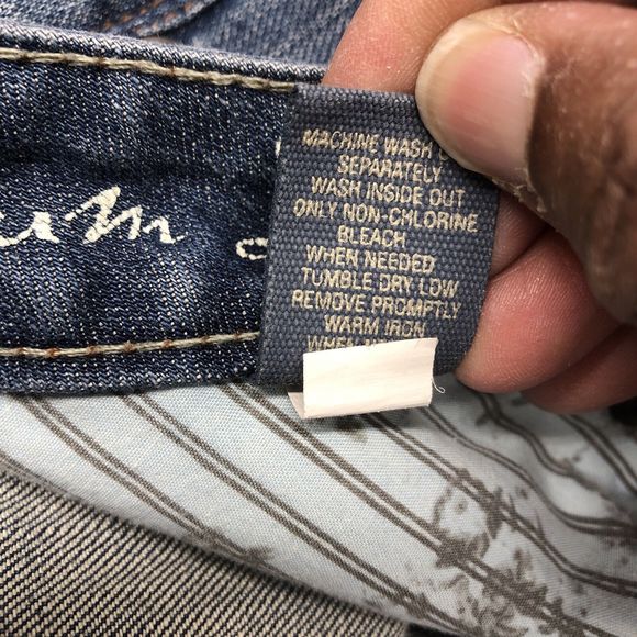 Converse One Star Women's Denim Jeans 32 Sheridan Skinny Distressed Destroyed - Picture 15 of 16